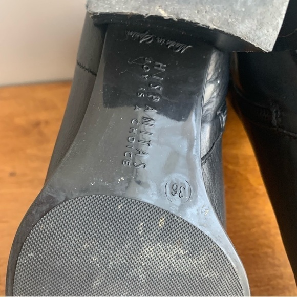 𝅺HISPANITAS Black Soft Leather Studded Ankle Booties - Picture 12 of 13